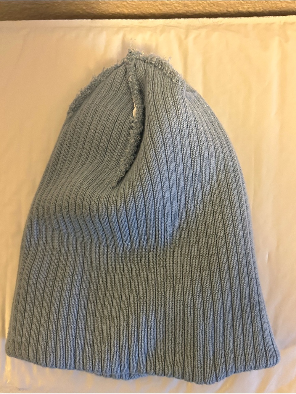 Adidas Powder Blue Ribbed Cuffed Beanie with Trefoil Patch - Picture 8 of 9